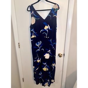 A New Day, Blue Floral Midi Dress, XXL, NWOT